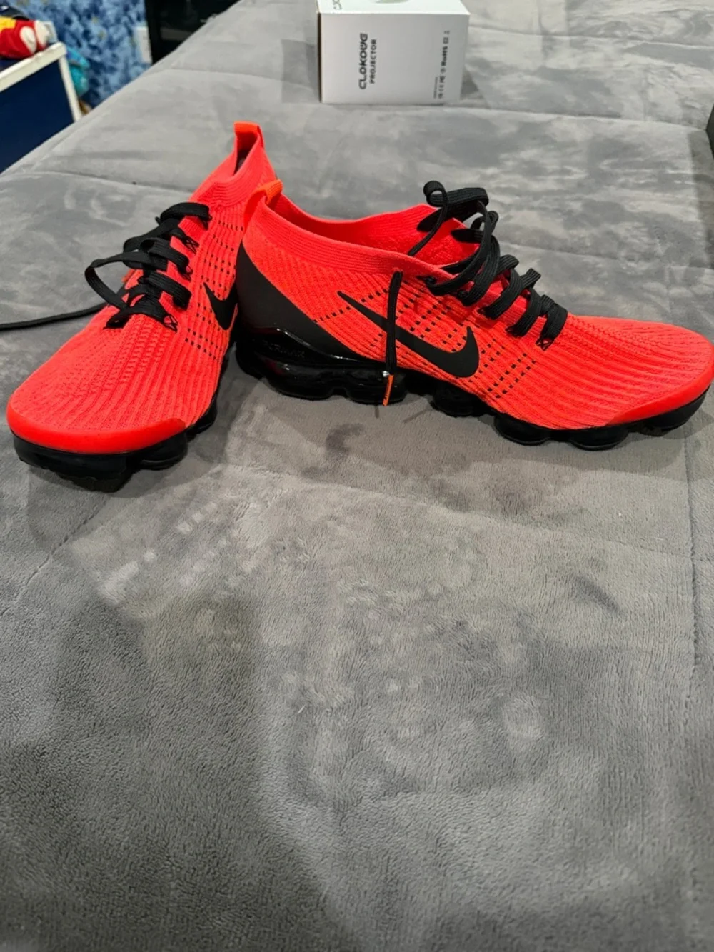 Nike Men’s Flyknit Sneakers - Bright Reddish orange with Black Accents